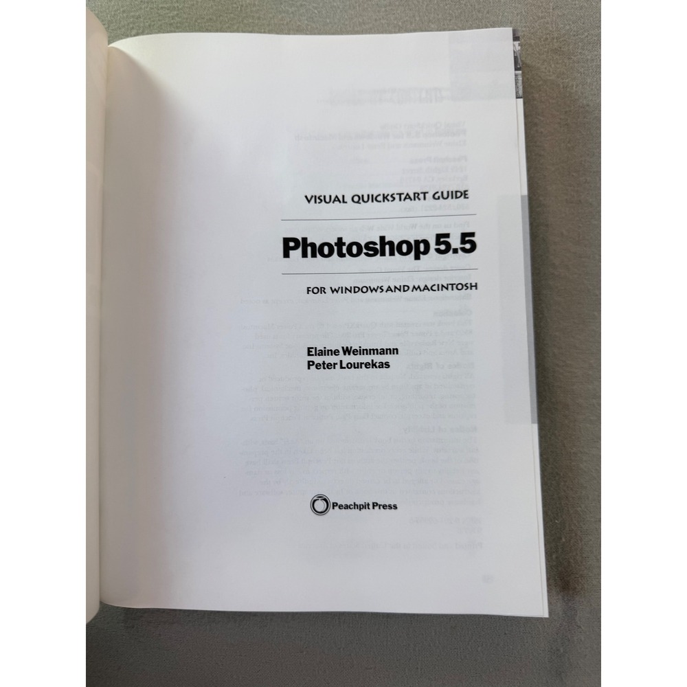 Photoshop 5.5 Visual QuickStart Guide Windows Macintosh Peachpit Press Book - Picture 2 of 5